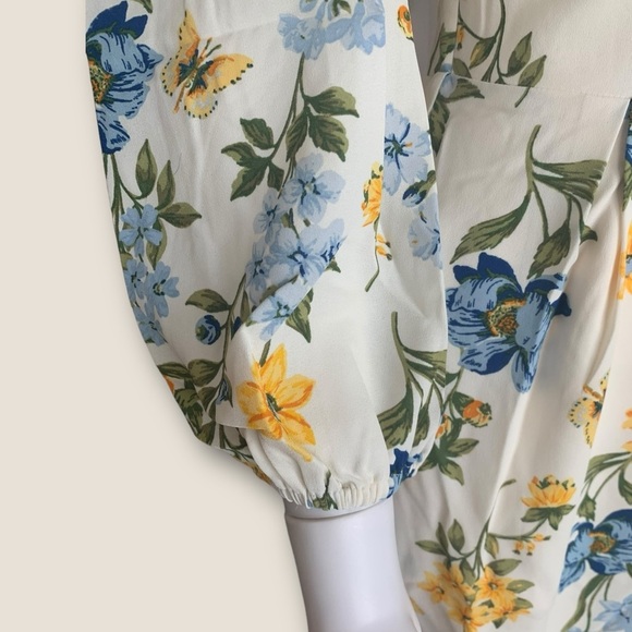 Sugar Lips Butterflies Spring Floral Romper - Picture 6 of 9